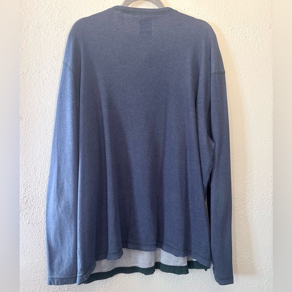 Tommy Bahama Jeans Brand Long Sleeve Blue Crew Neck Shirt Men’s Size - Picture 2 of 5